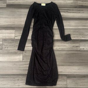 Yummy leopard Black Dress